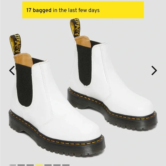Doc Marten Chelsea boot in white - Picture 2 of 4
